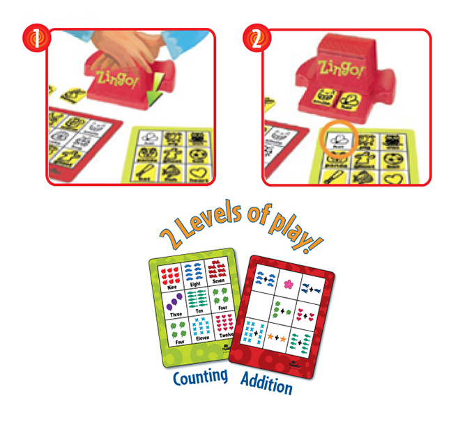 Zingo Number Bingo 1-2-3 Game Replacement Tiles Full Set of 72 ThinkFun 